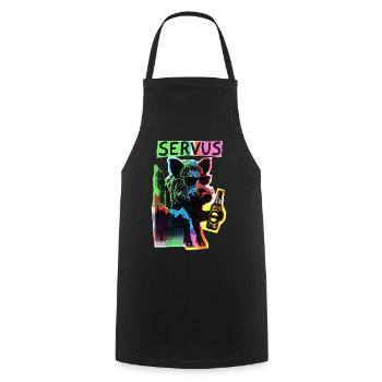 Cool Alpine Wild Boar - Cooking Apron - black - Front - AI Model Male 185 dark (185cm)