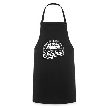 May 1976 – Legend of the Peaks and Mountains - Cooking Apron - black - Front - AI Model Male 185 dark (185cm)