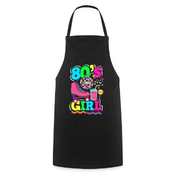 Retro Back to the 80s Vintage Design - Cooking Apron - black - Front - AI Model Male 185 dark (185cm)