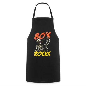 Retro Back to the 80s Vintage Design - Cooking Apron - black - Front - AI Model Male 185 dark (185cm)