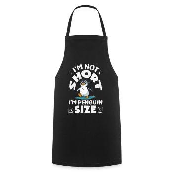 Pingouin mignon - Cadeau pour l’amoureux des manchots - Tablier de cuisine - noir - Devant - AI Model Male 185 dark (185cm)