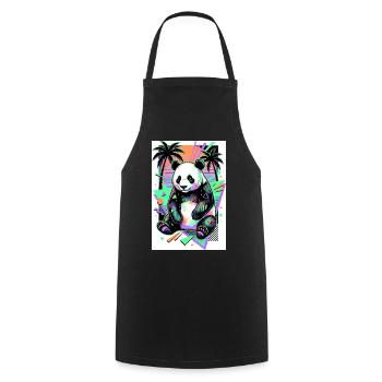 panda - Cooking Apron - black - Front - AI Model Male 185 dark (185cm)