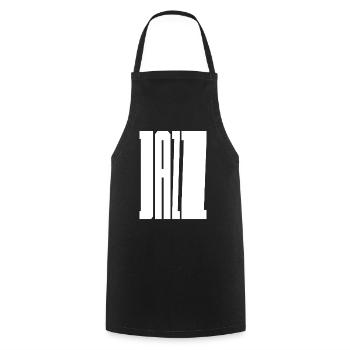 Logo typographique jazz audacieux - Tablier de cuisine - noir - Devant - AI Model Male 185 dark (185cm)
