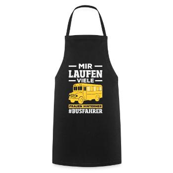 Busfahrer Frauen Hinterher Spruch - Kochschürze - Schwarz - Vorne - AI Model Male 185 dark (185cm)
