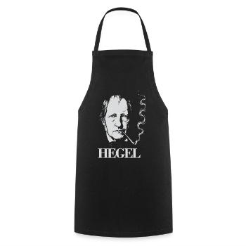 Hegel-Porträt - Kochschürze - Schwarz - Vorne - AI Model Male 185 dark (185cm)