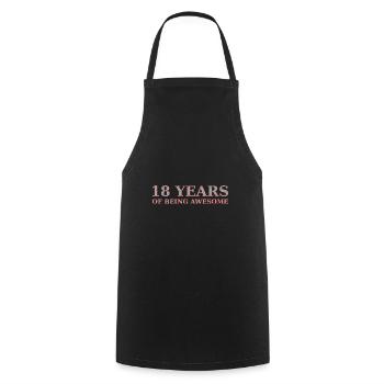 18th birthday - Cooking Apron - black - Front - AI Model Male 185 dark (185cm)
