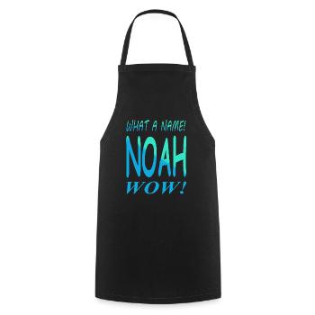 Noé prénom nom de naissance nom de garçon idée cadeau - Tablier de cuisine - noir - Devant - AI Model Male 185 dark (185cm)