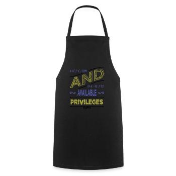 anonyme attendez-vous à ce que nous citions un cadeau d’anniversaire - Tablier de cuisine - noir - Devant - AI Model Male 185 dark (185cm)