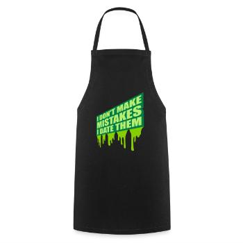 Date Mistakes Quote Logo - Cooking Apron - black - Front - AI Model Male 185 dark (185cm)