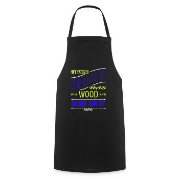 Drôle de travail forestier d’abatteur d’arbres - Tablier de cuisine - noir - Devant - AI Model Male 185 dark (185cm)