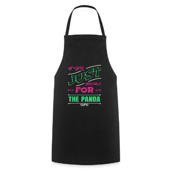 cool panda present funny sayings statement sayings - Cooking Apron - black - Front - AI Model Male 185 dark (185cm)
