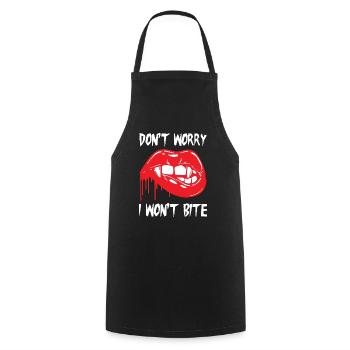 I Wont Bite Dentist - Cooking Apron - black - Front - AI Model Male 185 dark (185cm)