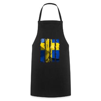Schweden Schweden Flagge national norden skandinavia - Kochschürze - Schwarz - Vorne - AI Model Male 185 dark (185cm)