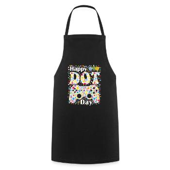 Happy Dot Day Gamer - Kochschürze - Schwarz - Vorne - AI Model Male 185 dark (185cm)