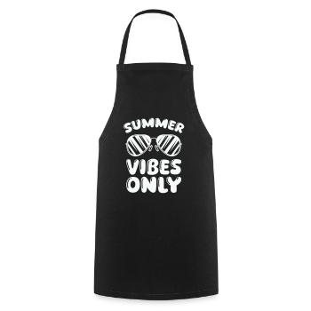 summer vibes only - Cooking Apron - black - Front - AI Model Male 185 dark (185cm)