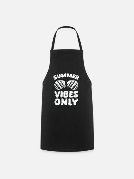 summer vibes only - Kochschürze - Schwarz