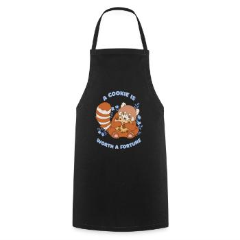 A Cookie Is Worth A Fortune Funny Cookie Lover - Cooking Apron - black - Front - AI Model Male 185 dark (185cm)