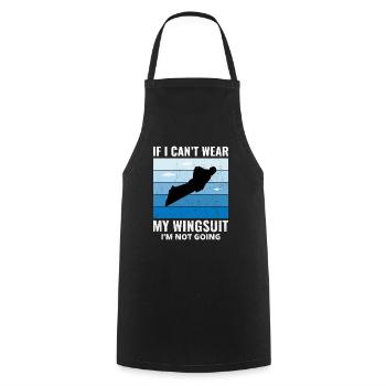 Wingsuit fliegen Base Jumping Fallschirmspringen Wingsuiting - Kochschürze - Schwarz - Vorne - AI Model Male 185 dark (185cm)