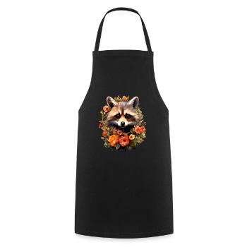 Raton laveur - Tablier de cuisine - noir - Devant - AI Model Male 185 dark (185cm)