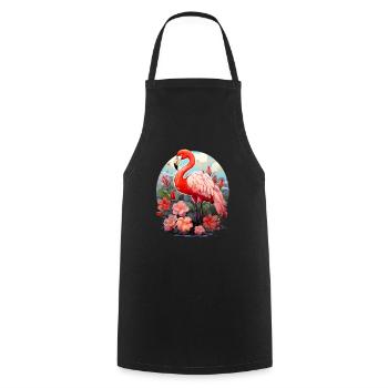 Flamingo - Cooking Apron - black - Front - AI Model Male 185 dark (185cm)