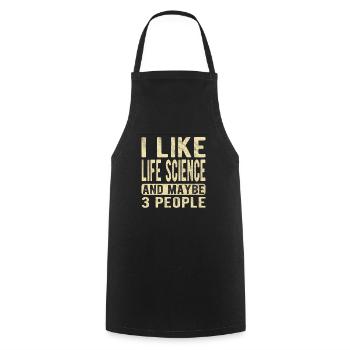 Life Science Sprichwort - Kochschürze - Schwarz - Vorne - AI Model Male 185 dark (185cm)