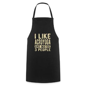 Detto Acroyoga - Grembiule da cucina - nero - Fronte - AI Model Male 185 dark (185cm)
