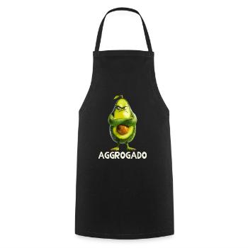 Avocado Aggrocado Vegan Essen Vegitarier - Kochschürze - Schwarz - Vorne - AI Model Male 185 dark (185cm)
