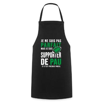 supporter rugby stade Pau club humour rugby palois - Tablier de cuisine - noir - Devant - AI Model Male 185 dark (185cm)