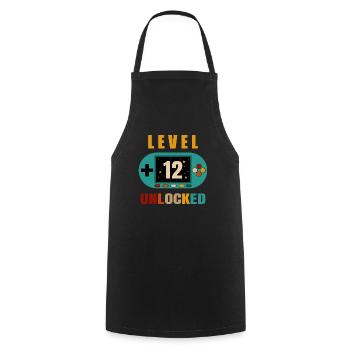 12th birthday gamer - Cooking Apron - black - Front - AI Model Male 185 dark (185cm)