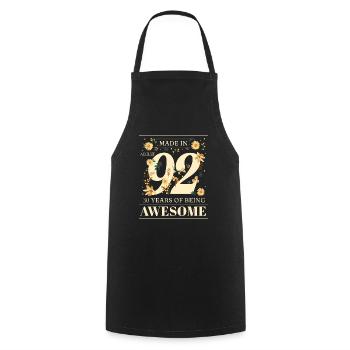 Août 1992 - Cadeau du 30e anniversaire. Génial. - Tablier de cuisine - noir - Devant - AI Model Male 185 dark (185cm)
