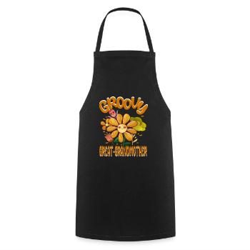 Groovy Great-Grandmother Family Matching Vintage - Cooking Apron - black - Front - AI Model Male 185 dark (185cm)