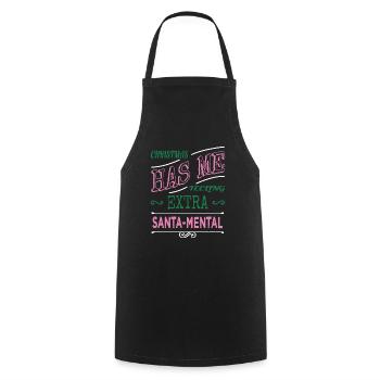 couples dinosaur present idea dinosaur tshirt - Cooking Apron - black - Front - AI Model Male 185 dark (185cm)