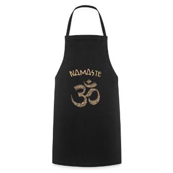 Yoga Namaste - Kochschürze - Schwarz - Vorne - AI Model Male 185 dark (185cm)
