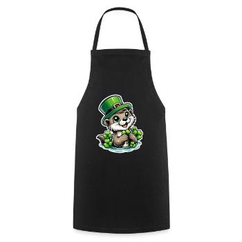 Plaisir de la loutre de la Saint-Patrick - Tablier de cuisine - noir - Devant - AI Model Male 185 dark (185cm)
