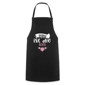 Mom Is The Best - Mother's Day - Cooking Apron - black - Front - AI Model Male 185 dark (185cm)