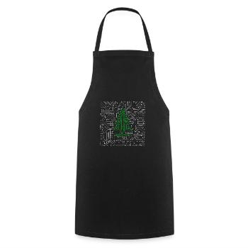 Arbre de Noël de la carte mère du processeur Circuit IT - Tablier de cuisine - noir - Devant - AI Model Male 185 dark (185cm)