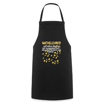 Mathelehrer Mathematik Mathe Bananen Lehramt - Kochschürze - Schwarz - Vorne - AI Model Male 185 dark (185cm)