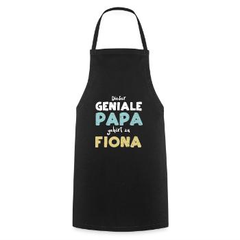 Dieser Geniale Papa Gehört Zu Fiona - Kochschürze - Schwarz - Vorne - AI Model Male 185 dark (185cm)