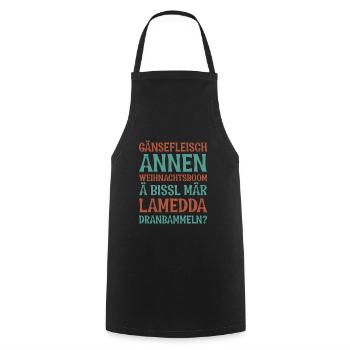 Weihnachtbaum & Lametta (Sächsisch-Edition) - Kochschürze - Schwarz - Vorne - AI Model Male 185 dark (185cm)
