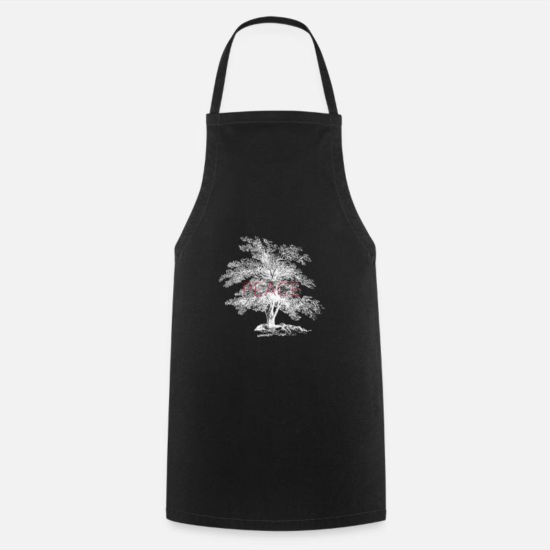 peace - Cooking Apron - black