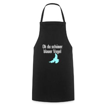 Oh du schöner blauer vogel - Geschenk - Kochschürze - Schwarz - Vorne - AI Model Male 185 dark (185cm)