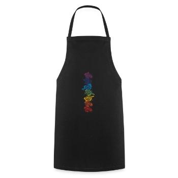 Chakra Elements Splash - Buddha, Buddhism, Yoga - Cooking Apron - black - Front - AI Model Male 185 dark (185cm)