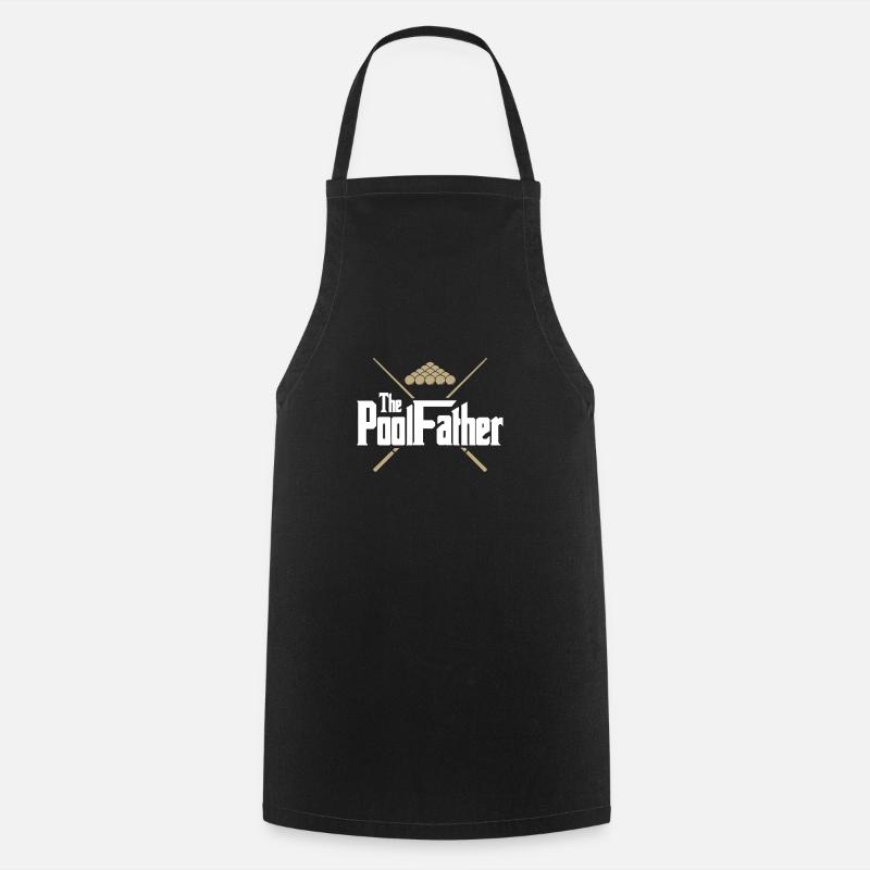 Poolfather - Billiards, Snooker, Gift, Ball - Cooking Apron - black