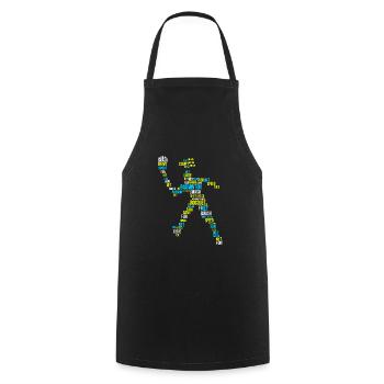 Badminton Badminton badminton player - Cooking Apron - black - Front - AI Model Male 185 dark (185cm)
