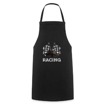 Kart driver kart racing race - Cooking Apron - black - Front - AI Model Male 185 dark (185cm)