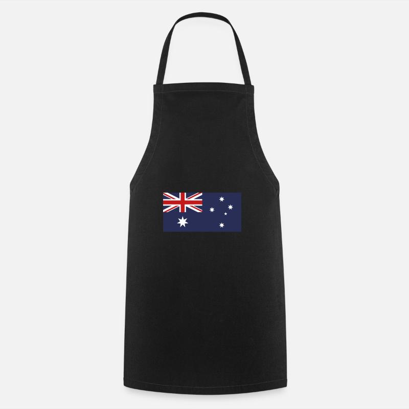 Flag Australie Flag, drapeau de l’Australie - Tablier de cuisine - noir