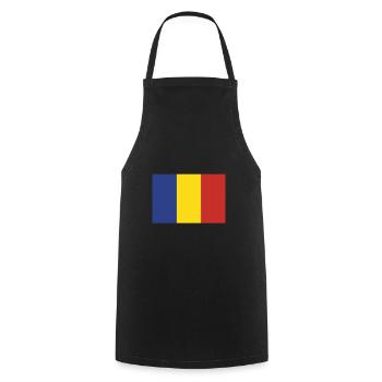 Flagge Rumänien Flagge flag Romania - Cooking Apron - black - Front - AI Model Male 185 dark (185cm)