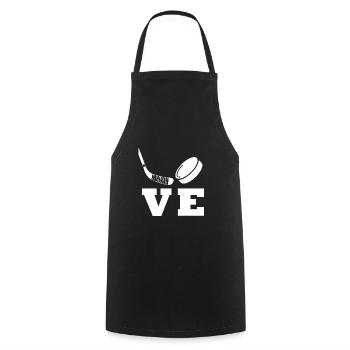 Hockey sur glace Love Hockey sur glace - Tablier de cuisine - noir - Devant - AI Model Male 185 dark (185cm)