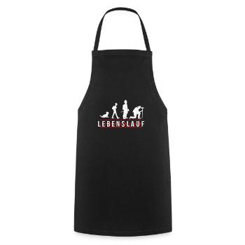 Fire Brigade Curriculum Vitae Evolution - Cooking Apron - black - Front - AI Model Male 185 dark (185cm)