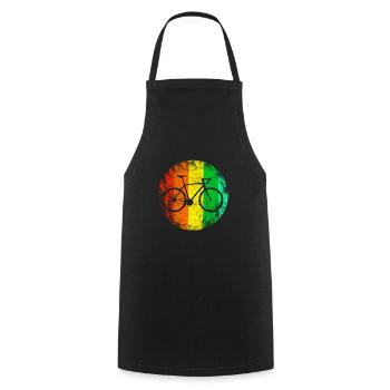 Vintage bicycle - Cooking Apron - black - Front - AI Model Male 185 dark (185cm)